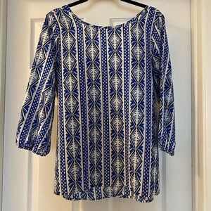 Blue & White blouse